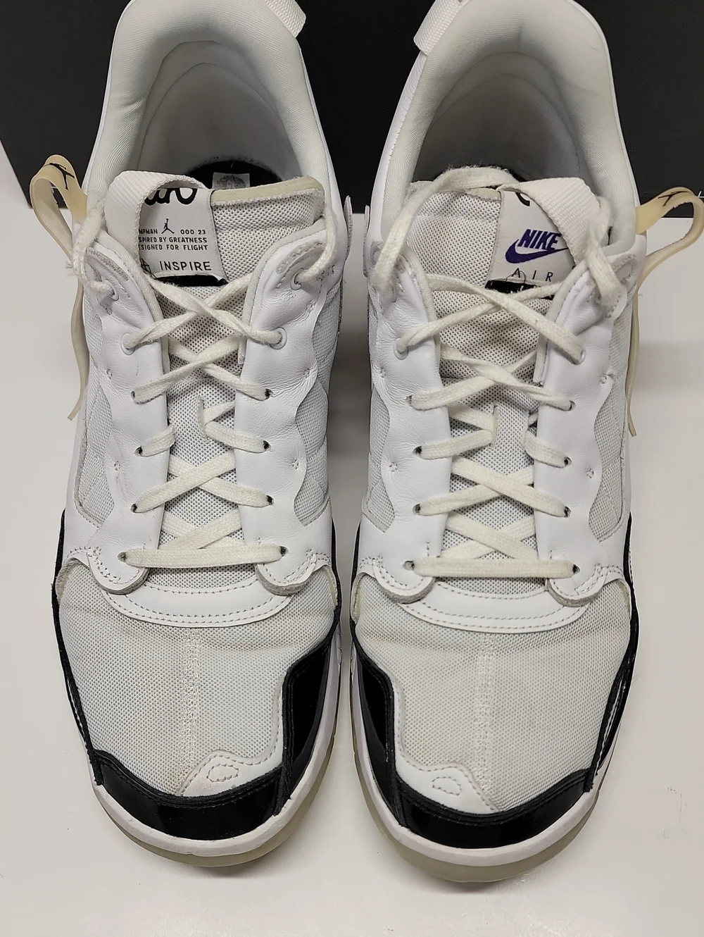 Jordan MA2 Black/White Low-Top Basketball Sneakers Sz 15 Nike Air